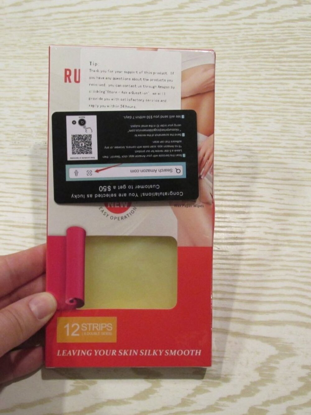 hair removal strip